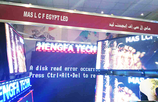 钱柜QG777埃及LED显示屏展会